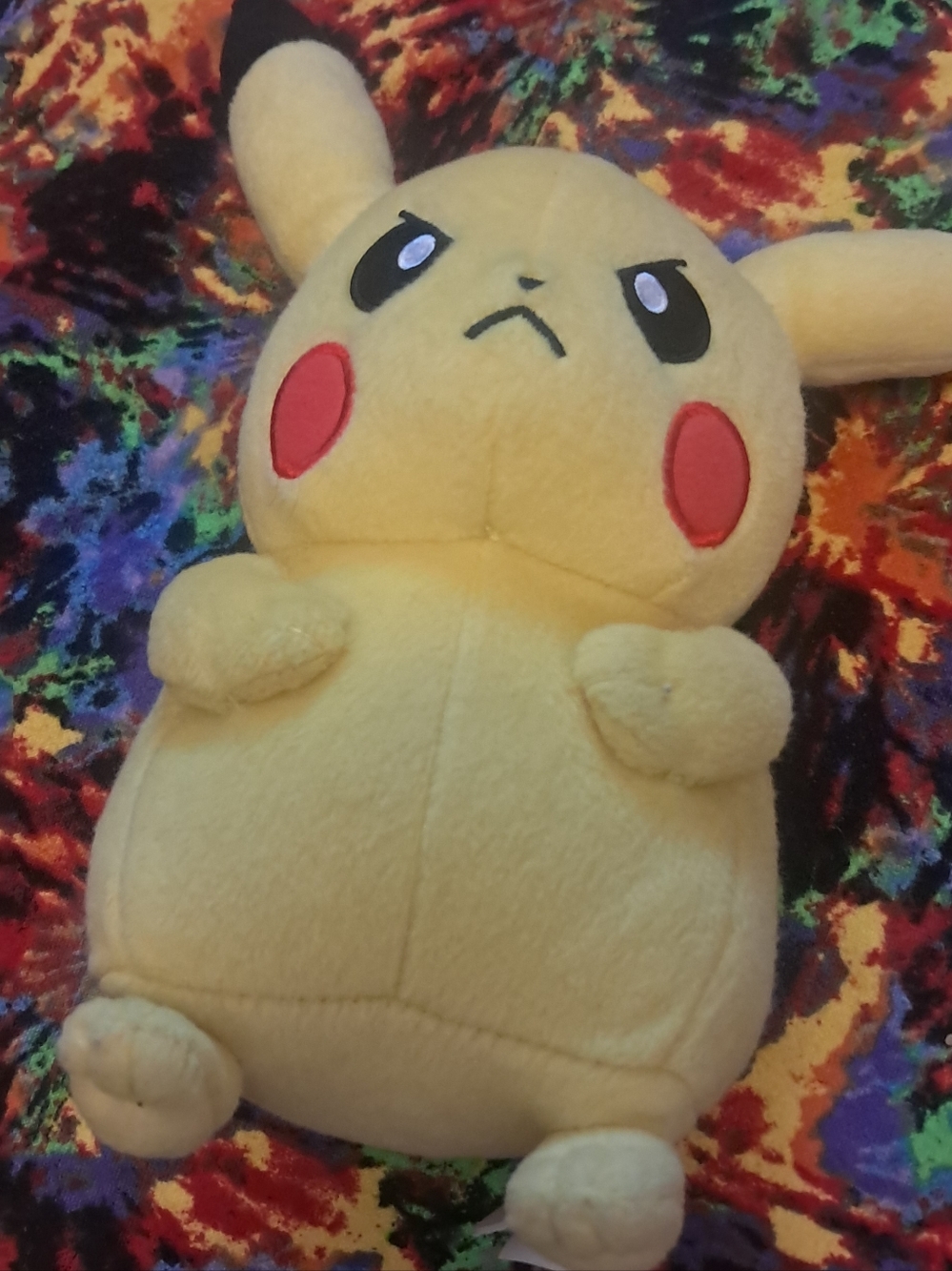 TOMY Angry Face Pikachu Plush